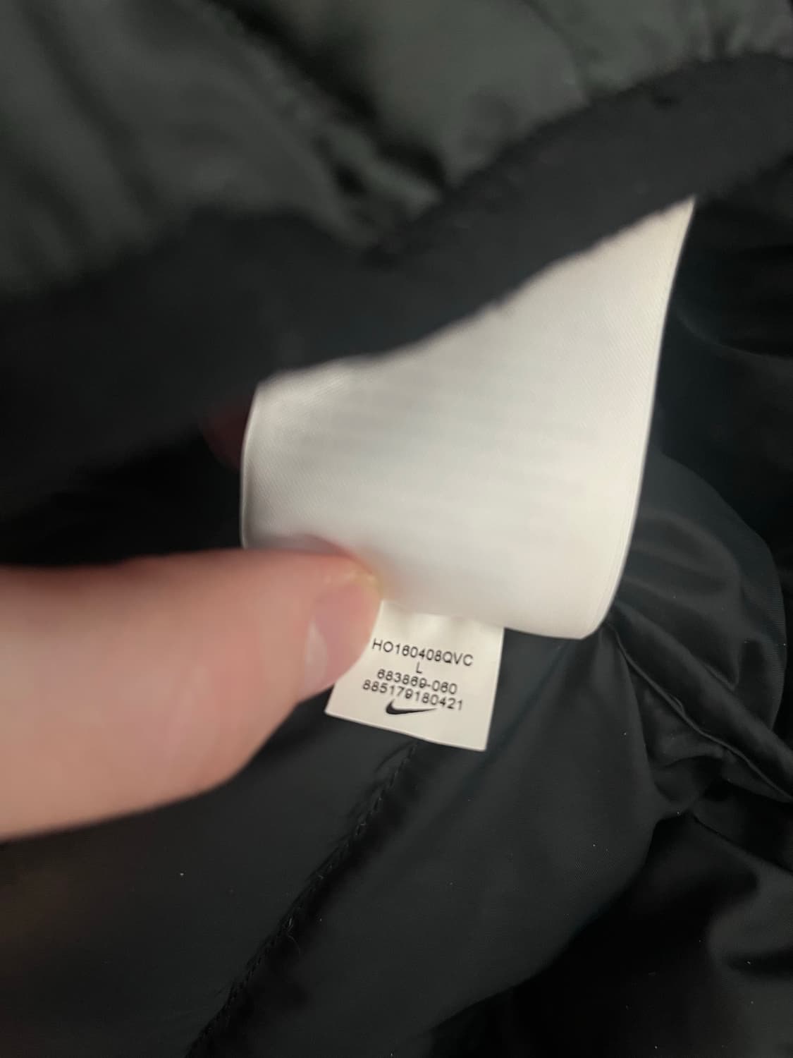 나이키 경량 후드 패딩 블랙 (L) 상품이미지8