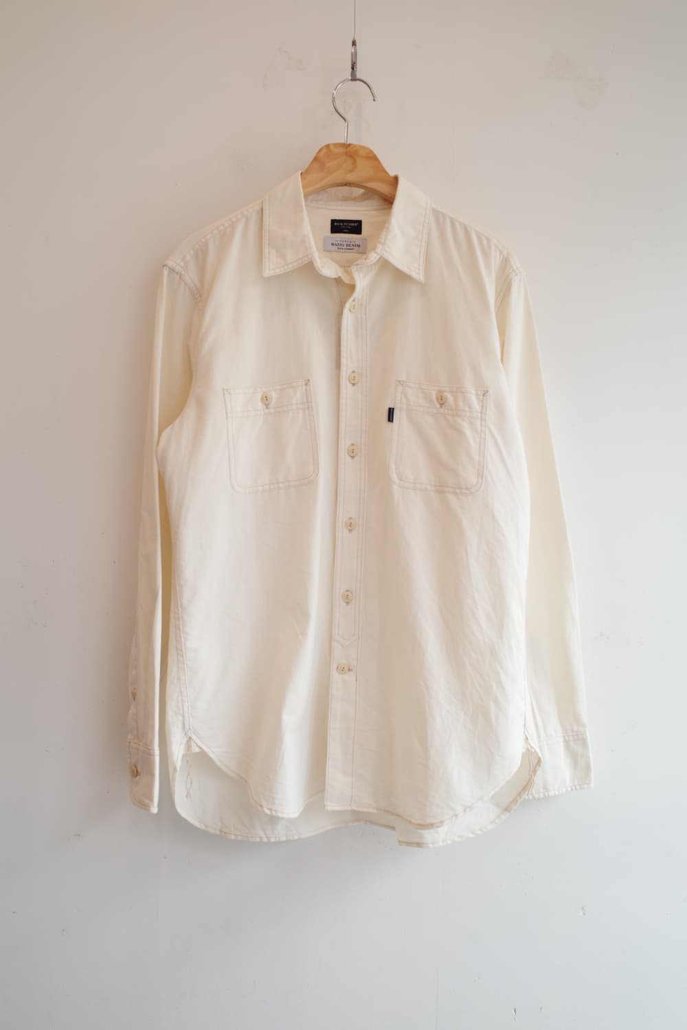 BACK NUMBER 와시데님 투포켓 워크셔츠 상품이미지1