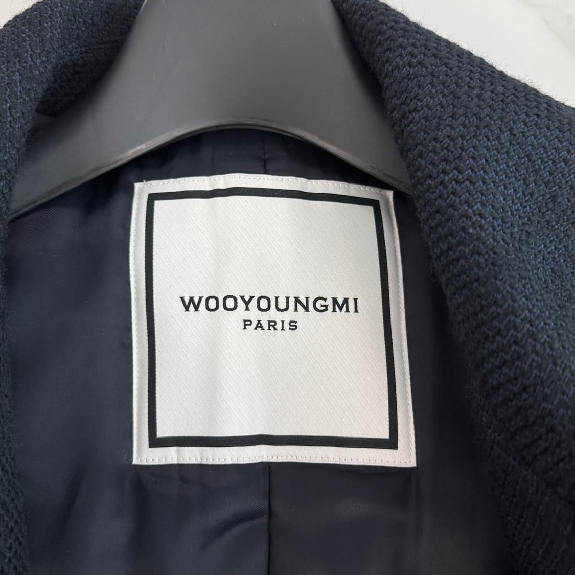 우영미 24fw 네이비 트위드 MA-1 상품이미지3