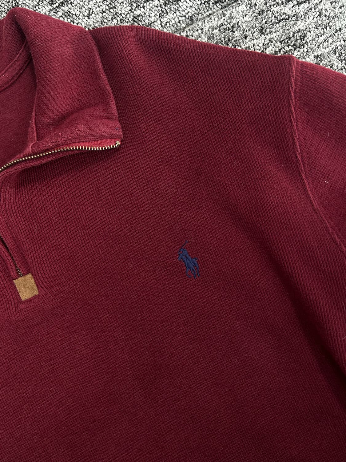 폴로 랄프로렌 버건디 니트 하프집업 상품이미지6