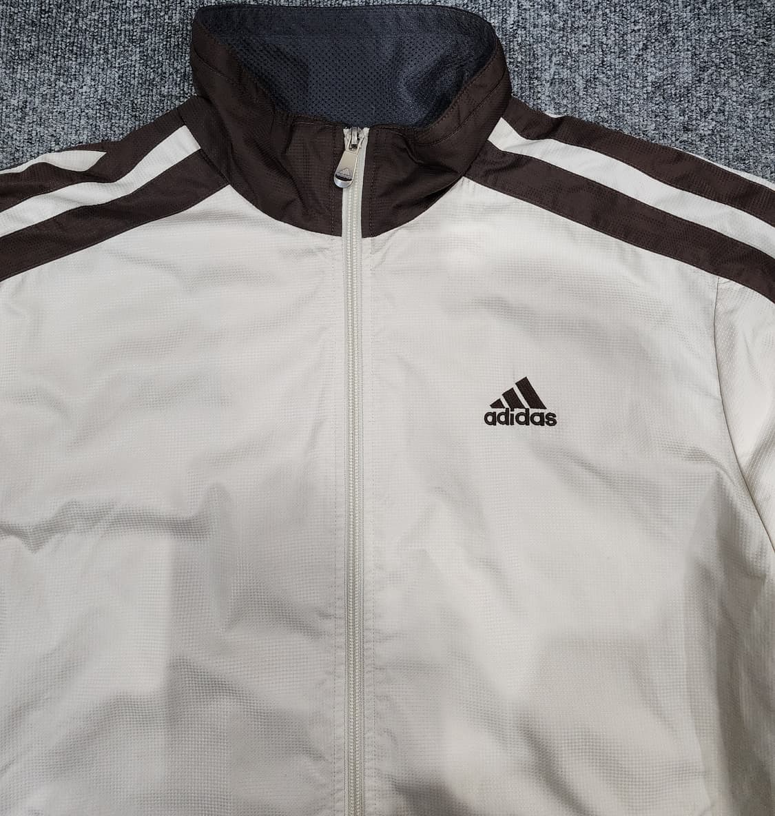 아디다스 빈티지 올드스쿨 코코아 윈드브레이커 바람막이 USA M 상품이미지4