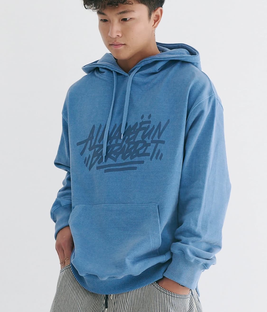 [예약판매]BSRABBIT 후디 – 코랄 블루 (스트릿웨어) 상품이미지1