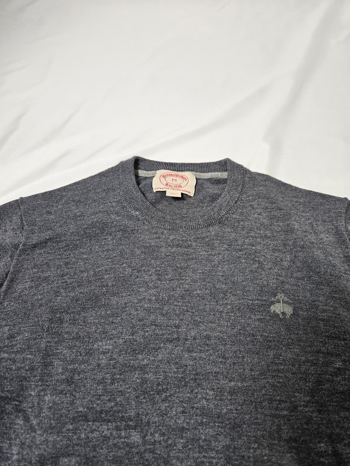 브룩스브라더스 메리노울 라운드넥 니트 티셔츠 M (거의 새상품) 상품이미지2