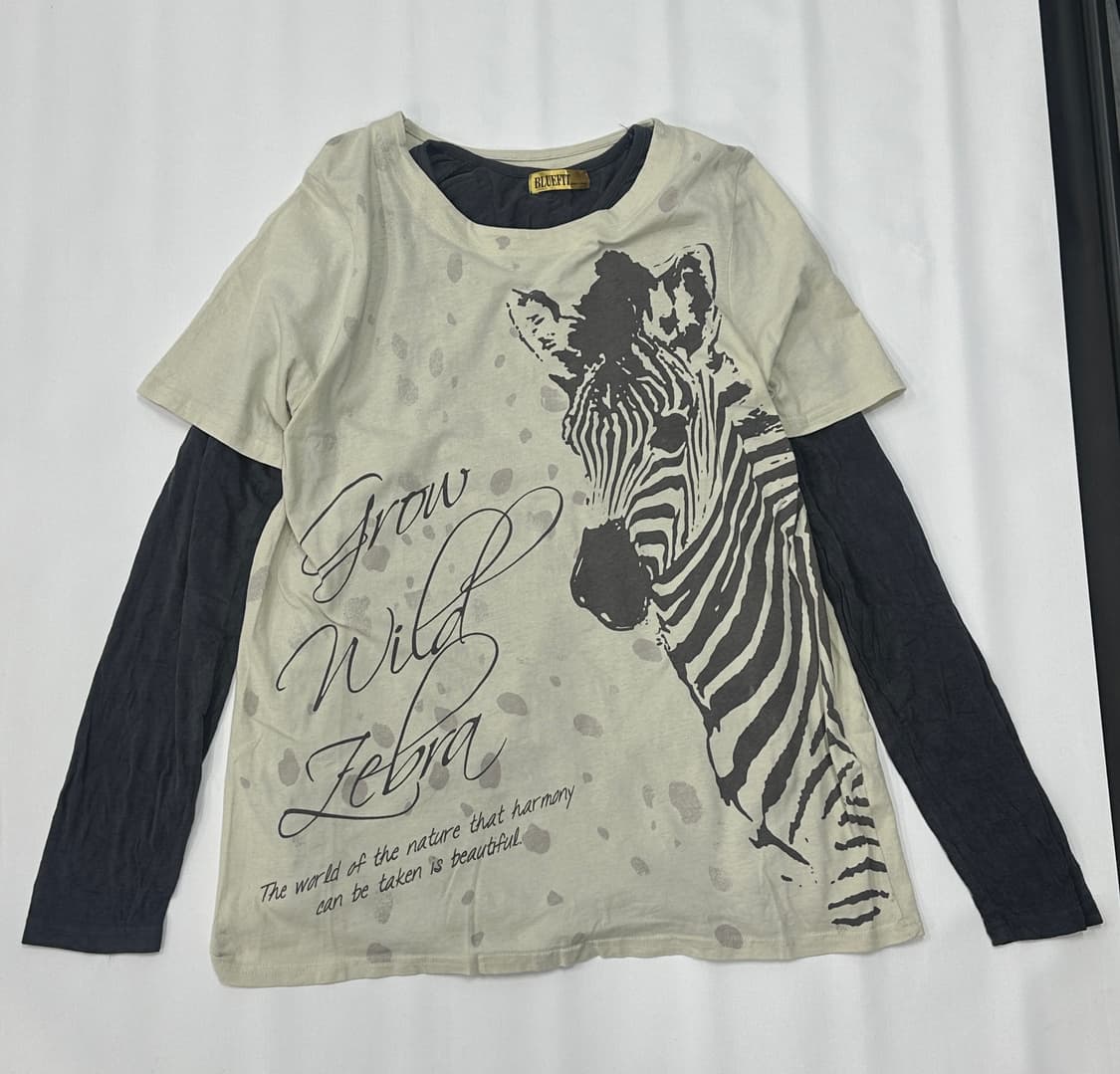 🪶하구미의 그런지 코디세트 🪶 지브라 얼룩말 프린팅 레이어드 히피 상품이미지2