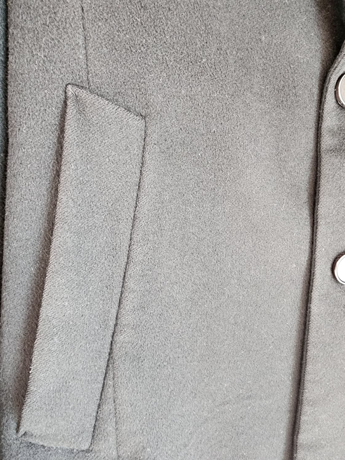 한섬 DKNY 울70% 캐시미어30% 블랙 코트 팜. S(95~100) 상품이미지5