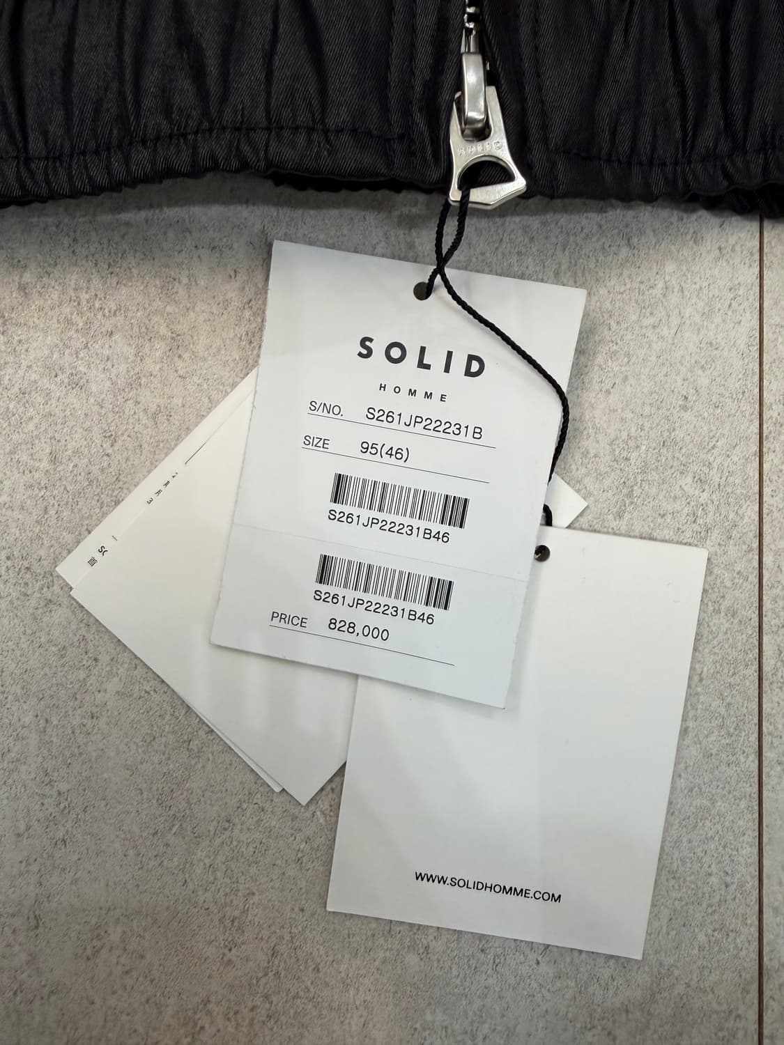 [새상품] 26SS 솔리드옴므 블랙 나일론 블루종 화섬 자켓 상품이미지6