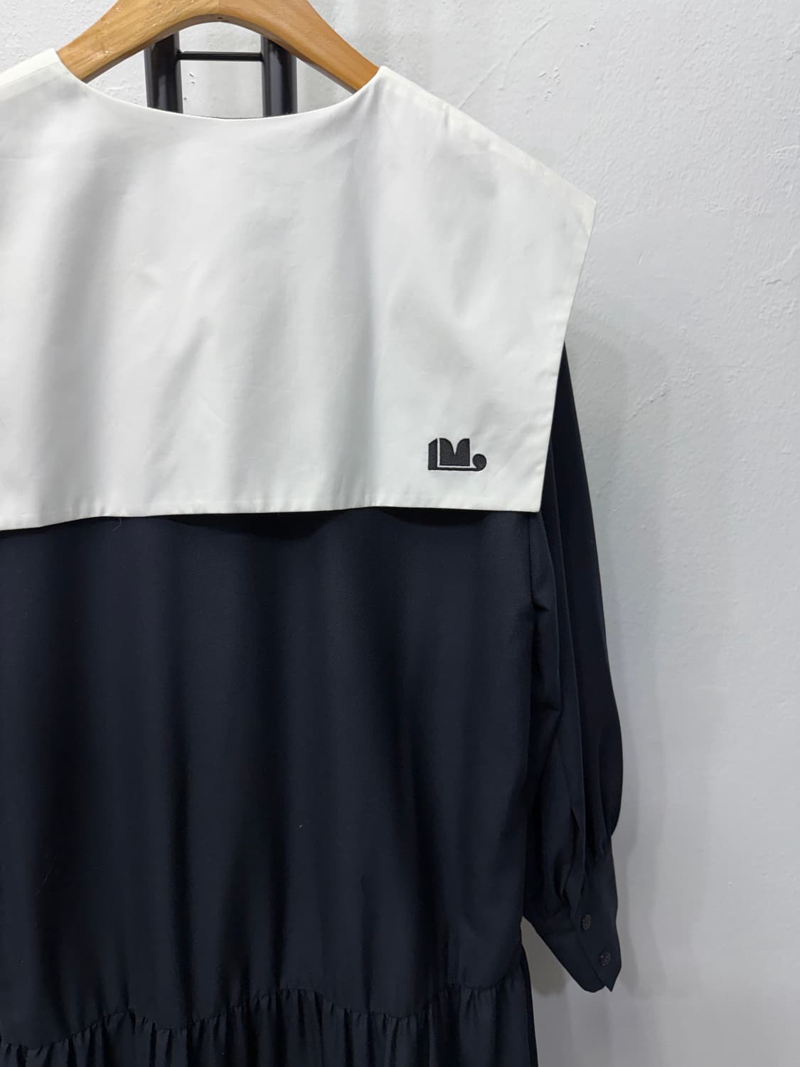 정품) 럭키마르쉐 21ss 카라 넥 리본 롱 원피스 S 상품이미지6