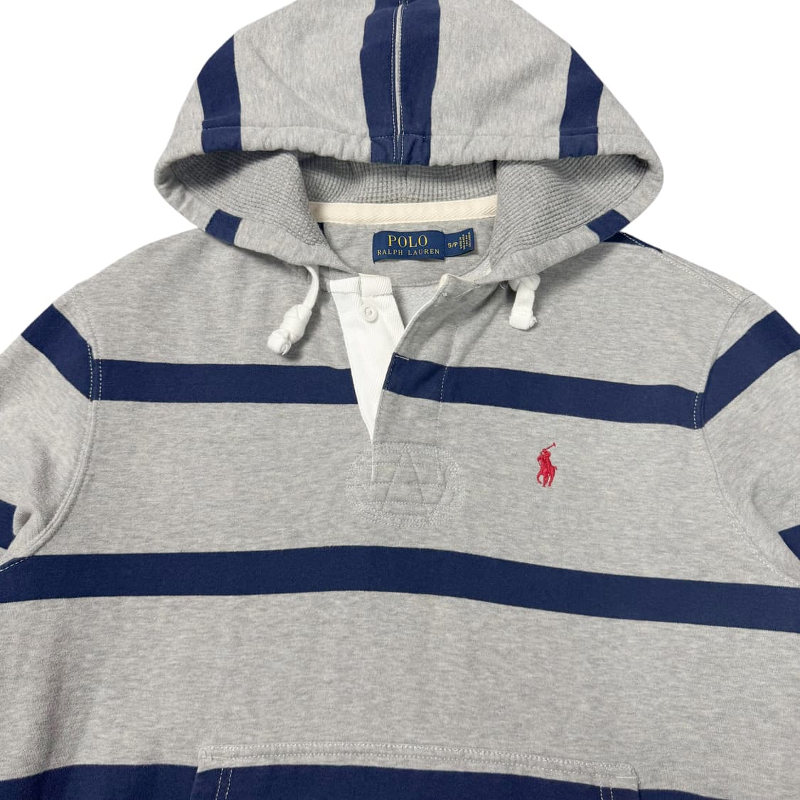 (S) 폴로 랄프로렌 스트라이프 럭비 후디 그레이 상품이미지2