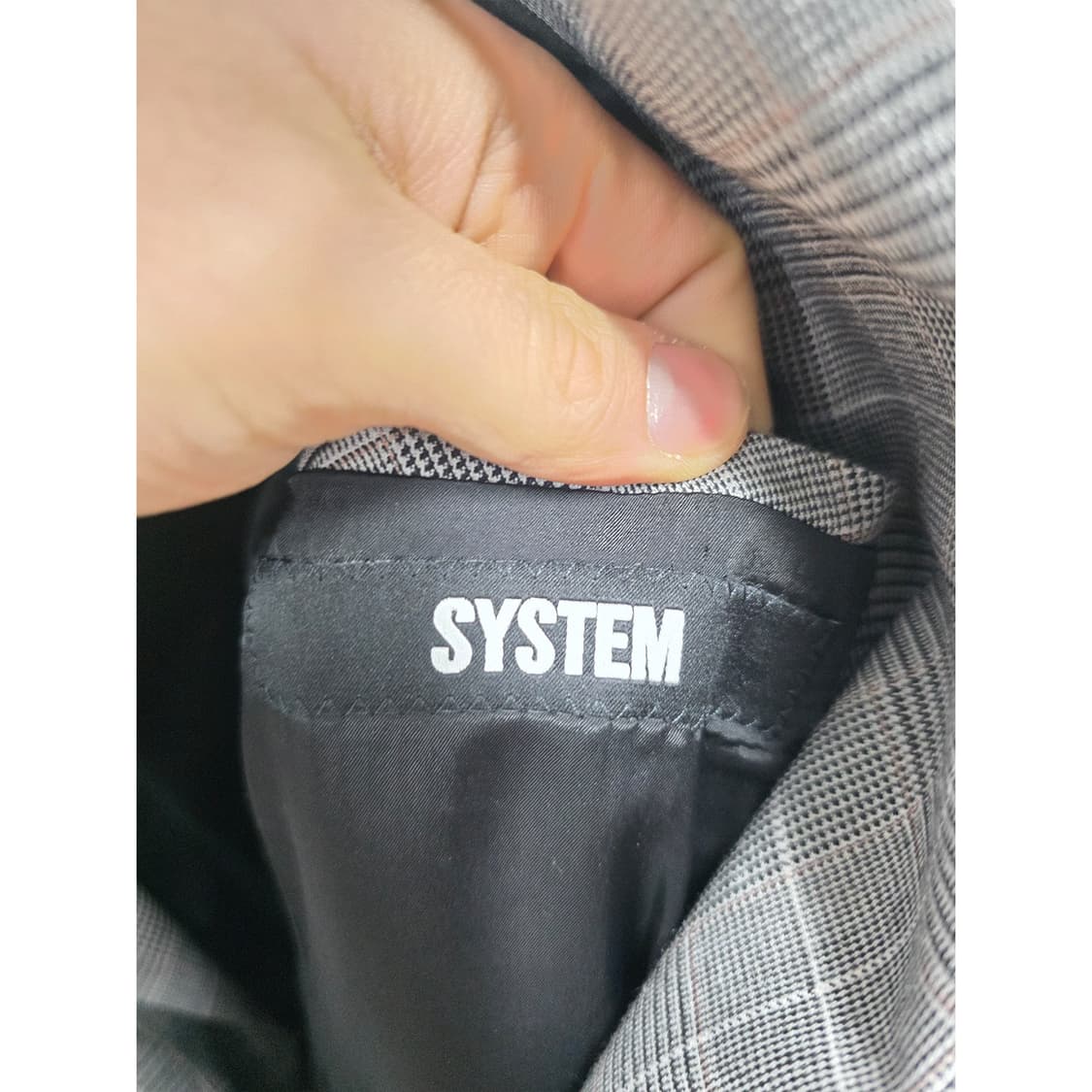 택포// 한섬 시스템옴므 체크 더블버튼 자켓 100 상품이미지2