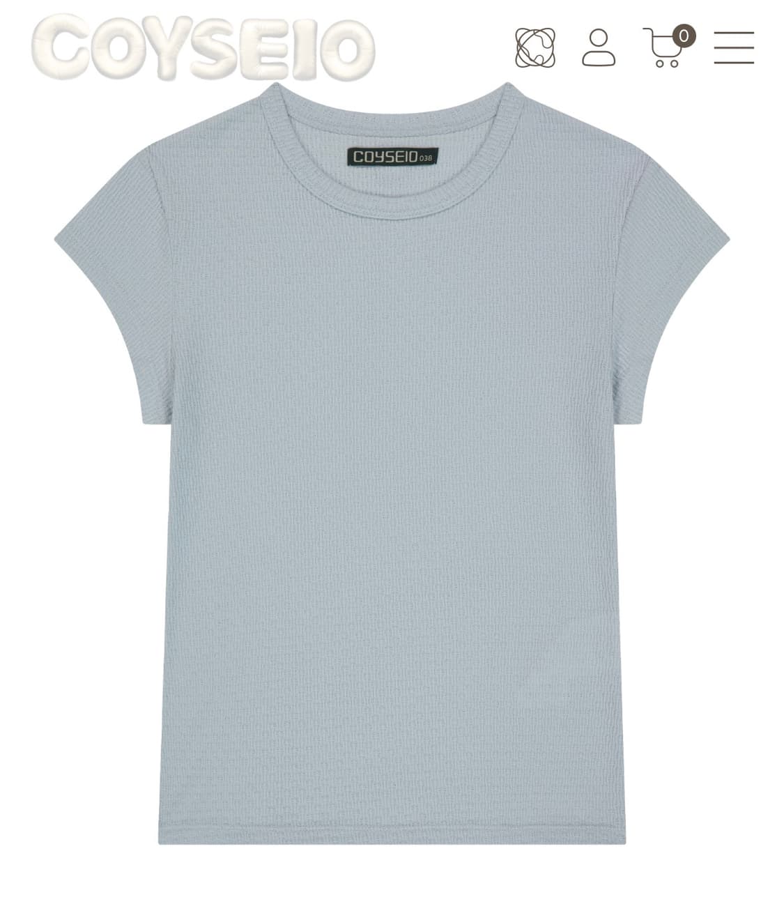 coyseio 038 pure t-shirt sky blue 새상품 상품이미지2