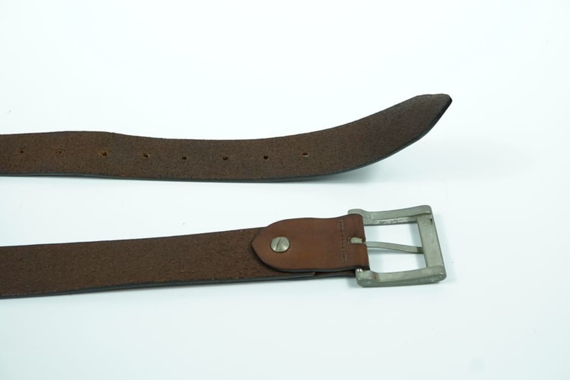 아메카지 무드 빈티지 통가죽 브라운 벨트 상품이미지6