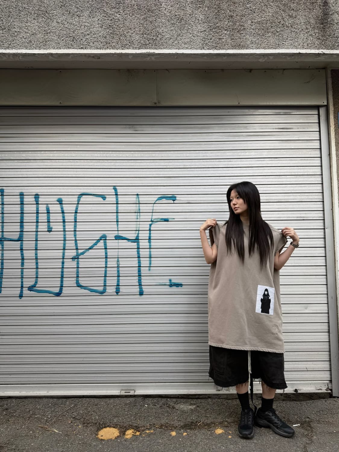 릭오웬스 다크쉐도우 코튼 패치 슬리브리스 상품이미지1