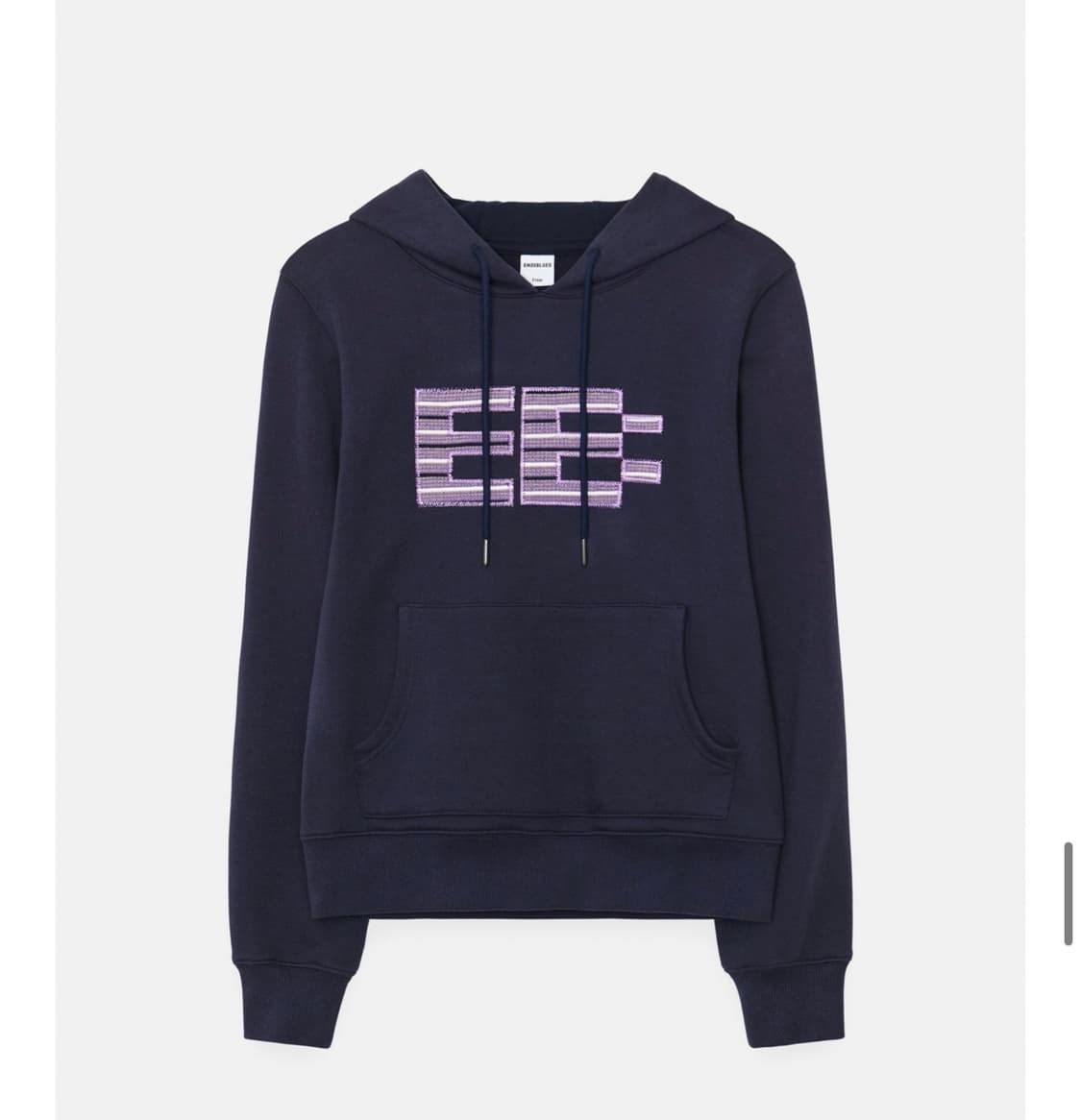 엔조블루스 픽셀 로고 클럼피 후디 Navy 상품이미지1