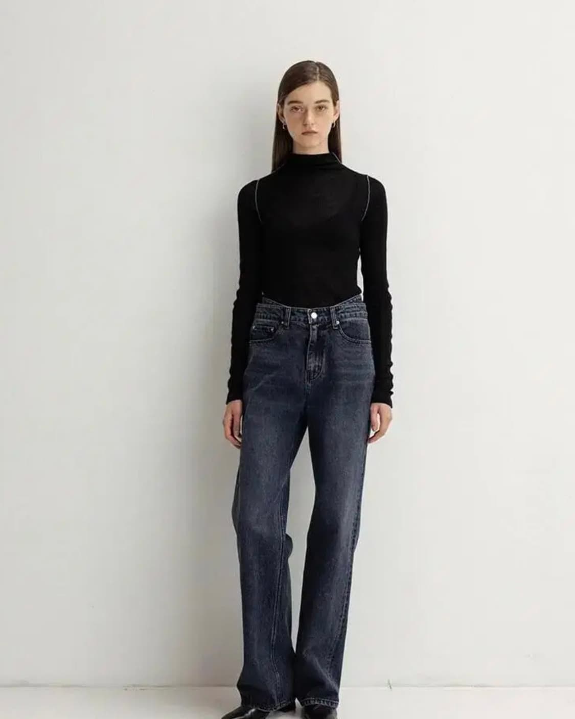 르(Le) 더블 웨이스트 데님 상품이미지1