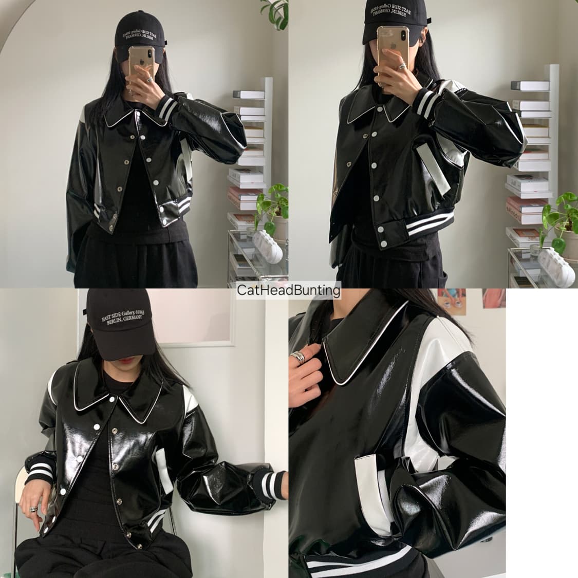 바시티 자켓 릿킴 블랙업 원더원더 키미스 히피디피 상품이미지10