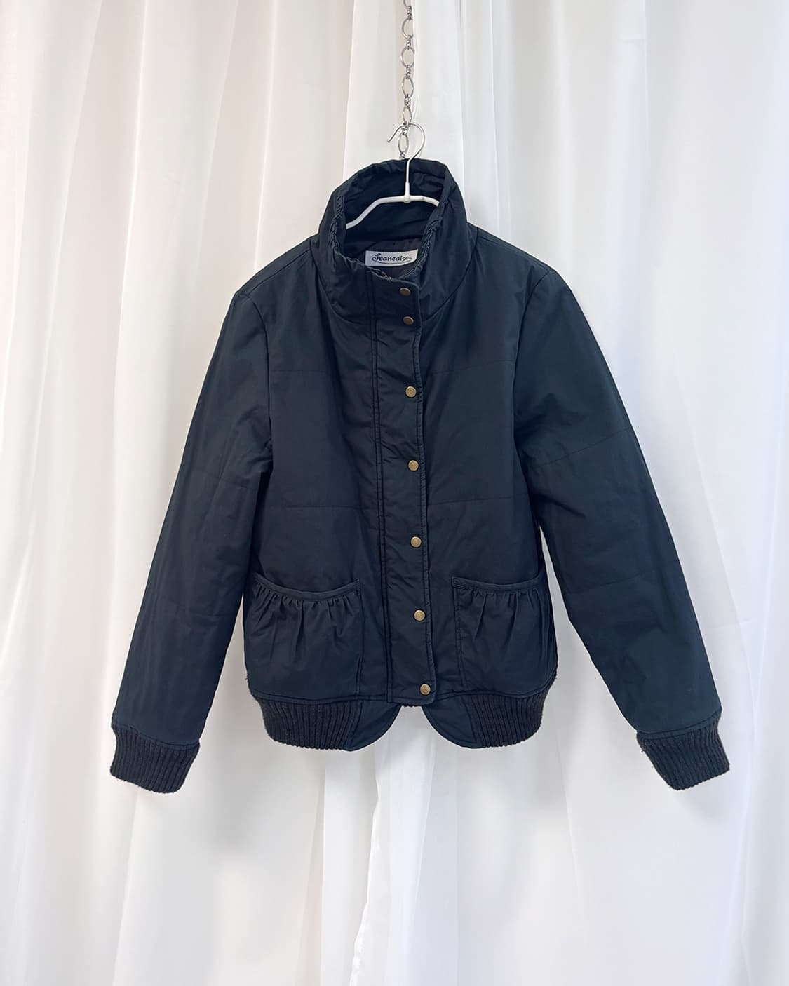 francaise pocket shirring crop jumper 상품이미지1