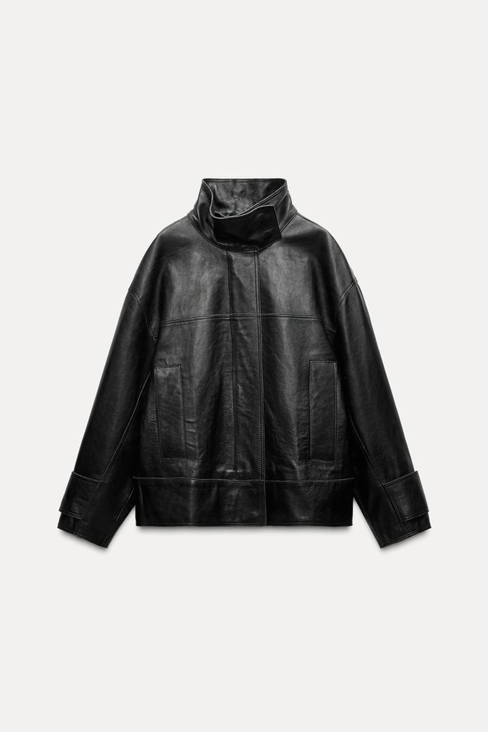 자라 레더 컬렉션 가죽 자켓 여성 상품이미지6