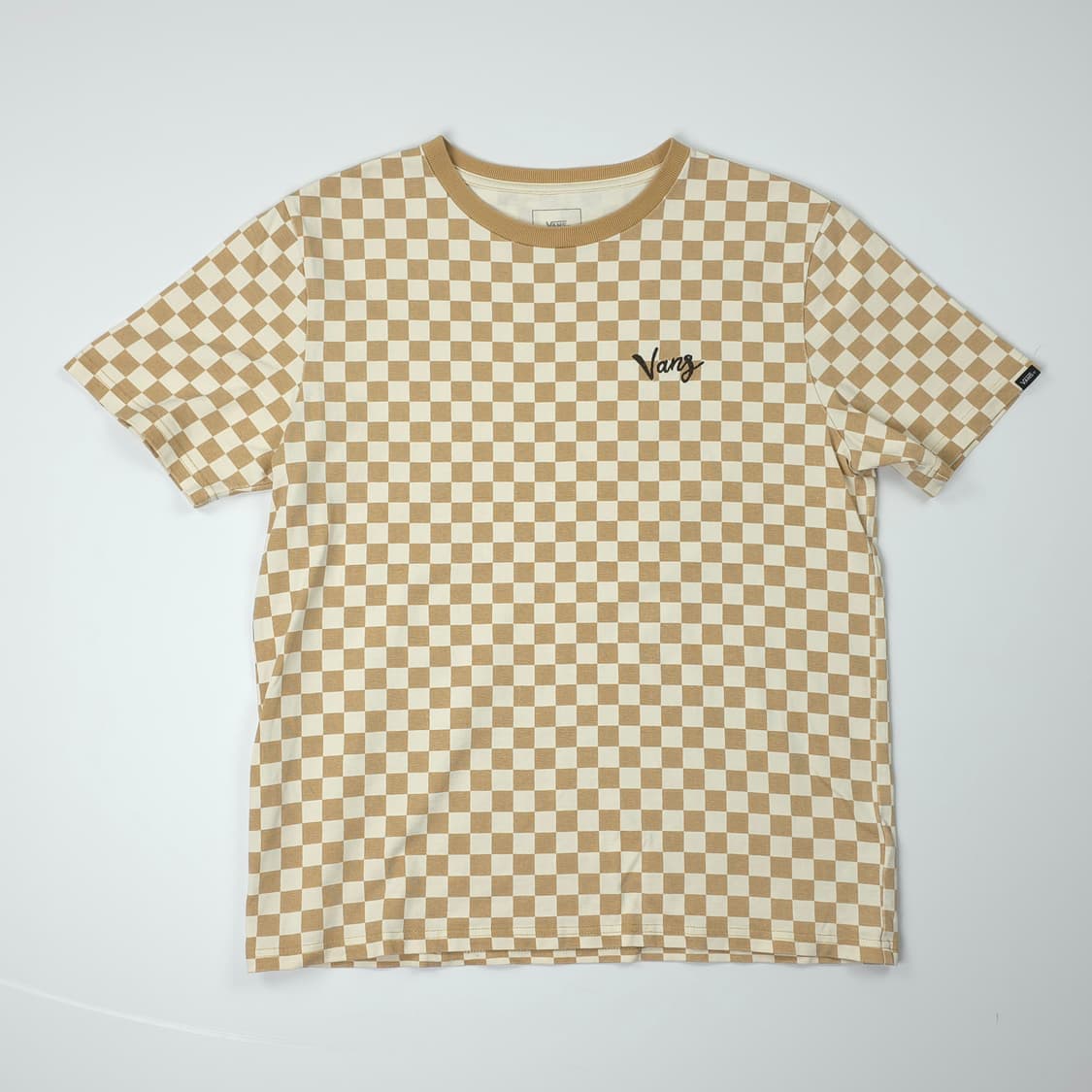 반스 어반게이트 체커 코튼 티셔츠 베이지 (M) 상품이미지1