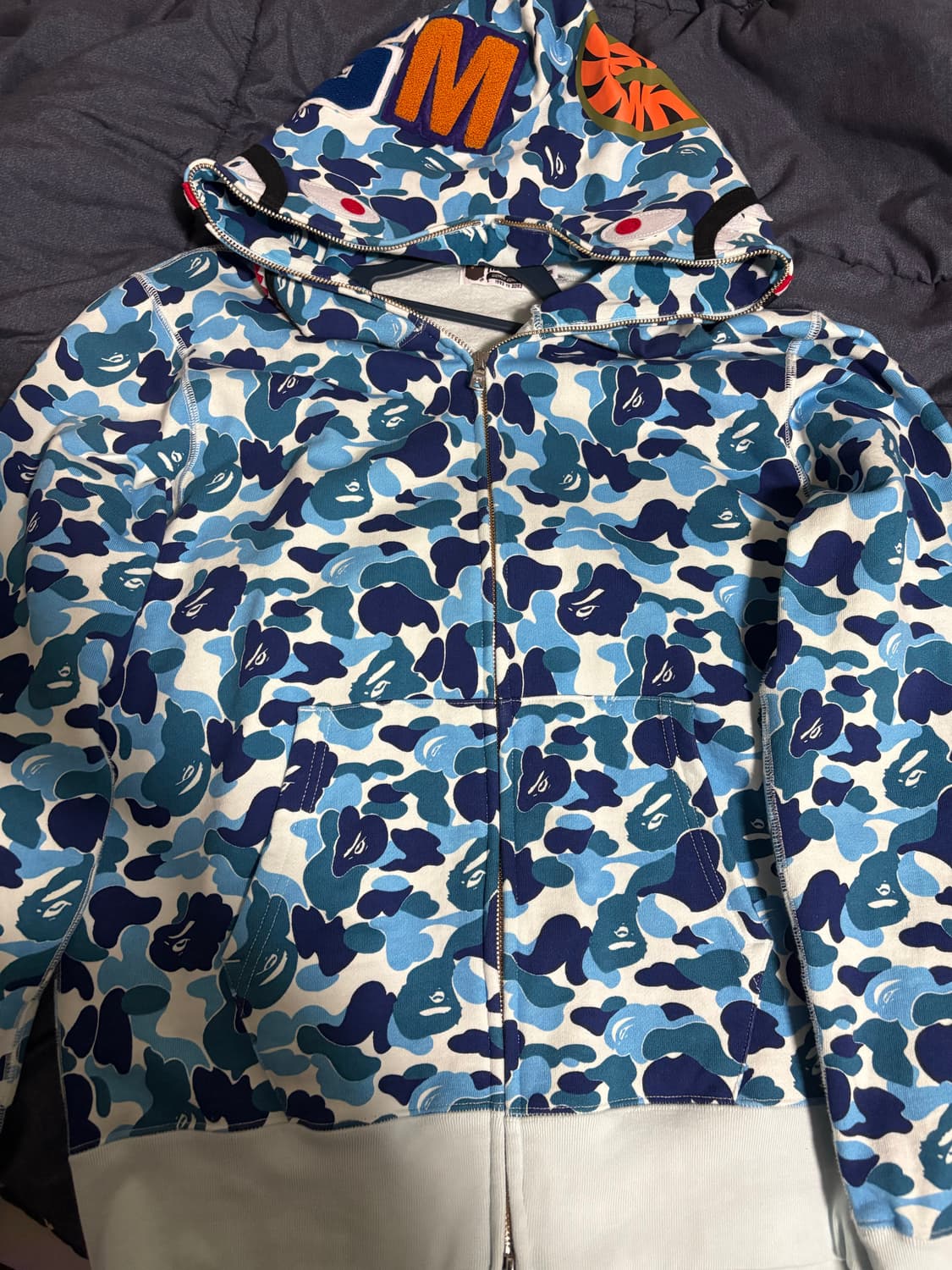 베이프 abc 카모 청계 후드집업 판매합니다:) 상품이미지1