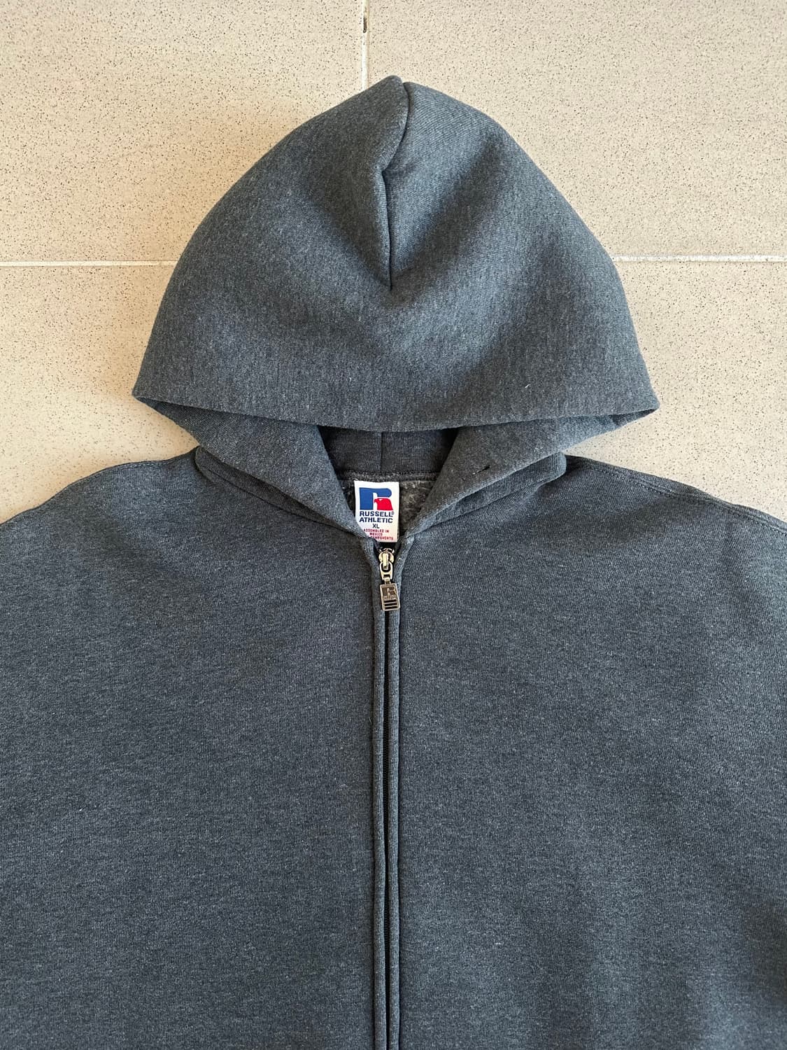 90s 빈티지 러셀 후드집업 다크그레이 XL 상품이미지4