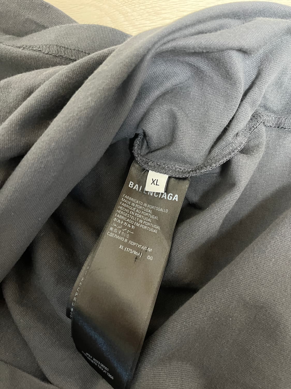 백화점판 새상품급 발렌시아가 웨이브로고 자수 폴 리티컬 반팔 xl 상품이미지6