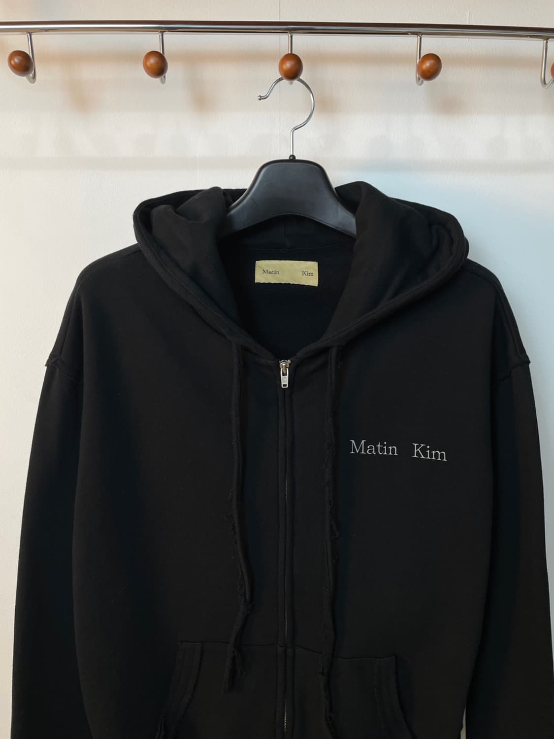 마뗑킴 솔리드 로고 후드집업  상품이미지4