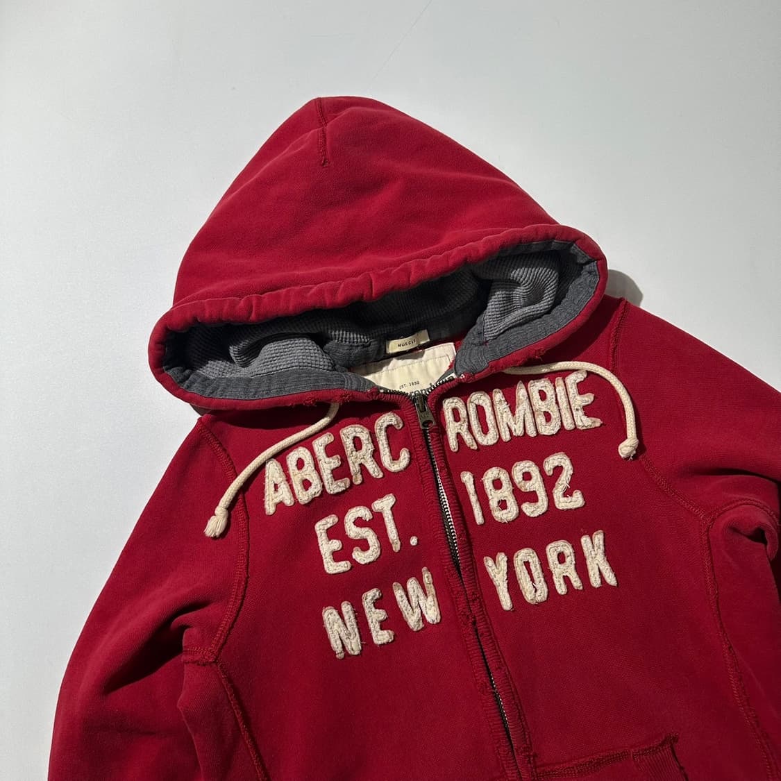 아베크롬비 로고 써멀 헤비 후드집업 상품이미지4