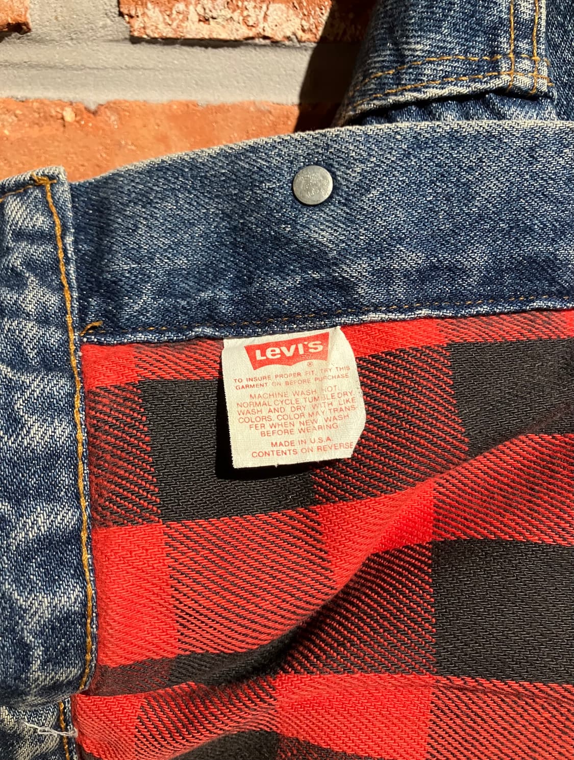 80s USA 빈티지 리바이스 버팔로 안감 3세대 데님 자켓 상품이미지9