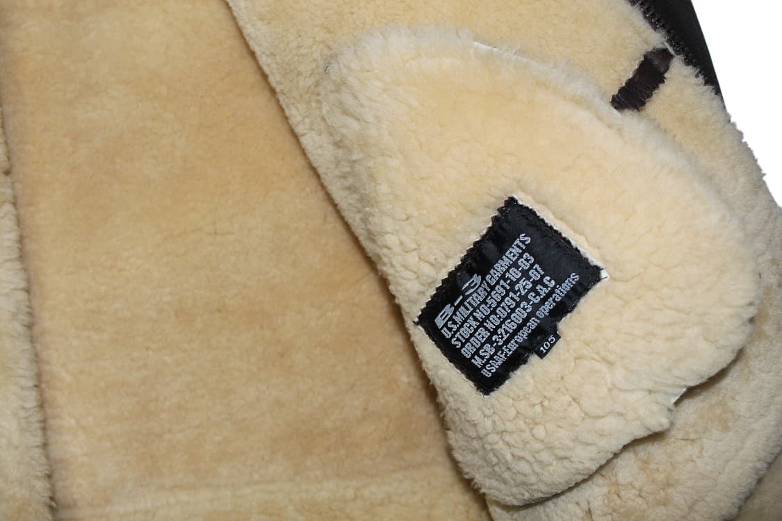 1990s 쉽스킨 시어링 B-3 폭격기 무스탕 상품이미지9