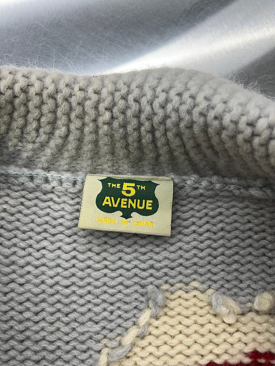 70s 아메리카 빈티지 노르딕 울 레인 스카이딩 니트 가디건 상품이미지7