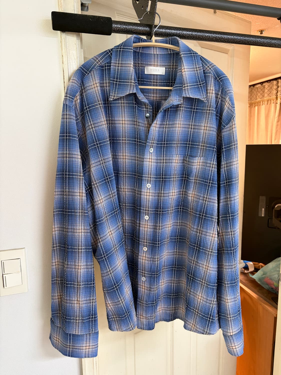 모마디자인 에어 쿨 타탄 체크셔츠 블루 Air cool 48 tatan 상품이미지6