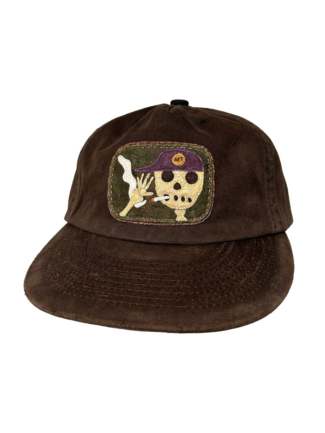 빈티지 스컬 패치 모자 볼캡 핸드메이드 커스텀 제작 상품이미지1