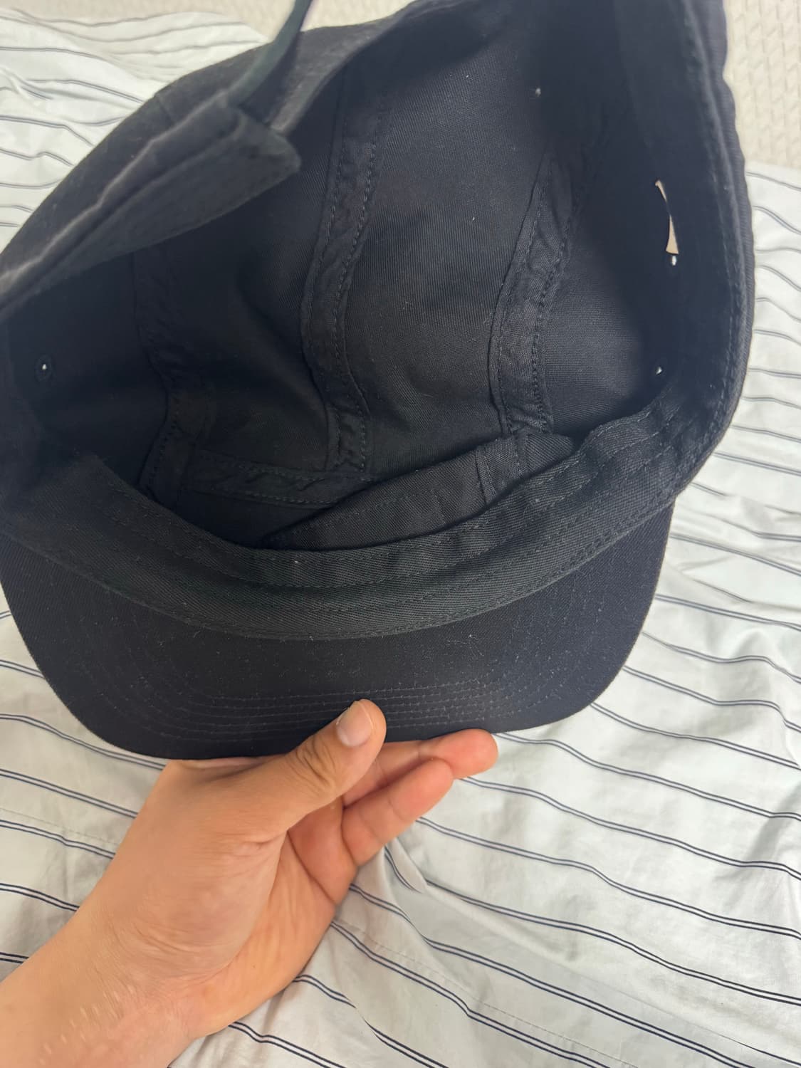 슈프림 워시드 치노 트윌 캠프캡 블랙 상품이미지4