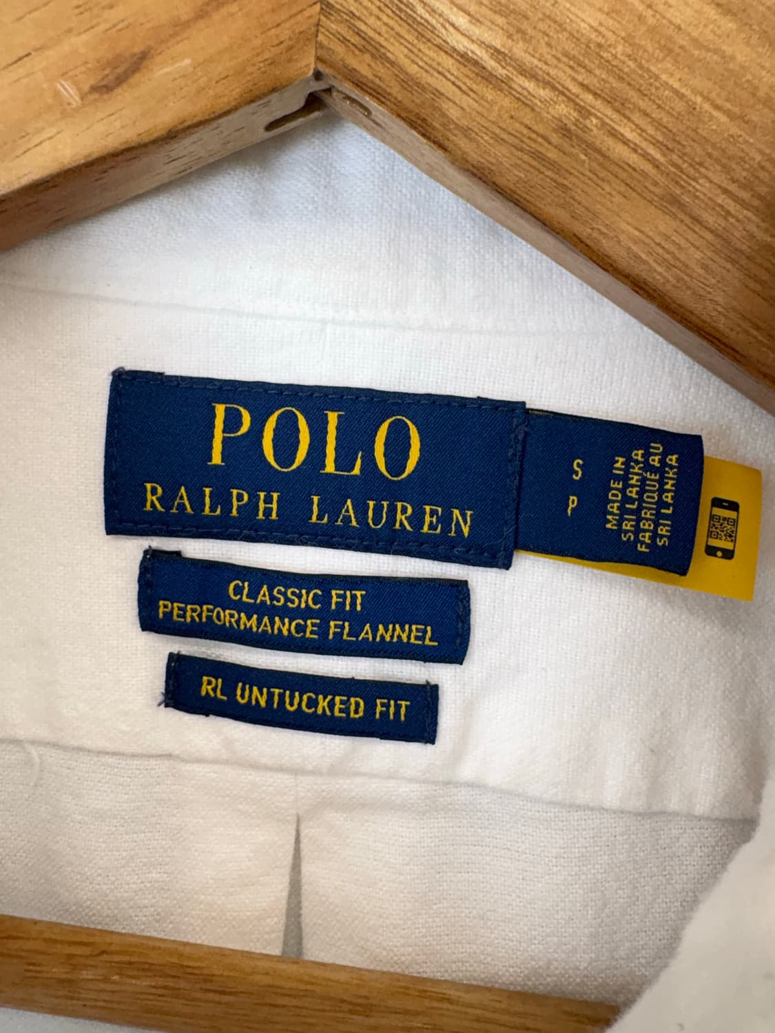 폴로랄프로렌 큐알 인증 플란넬 화이트 셔츠 상품이미지7