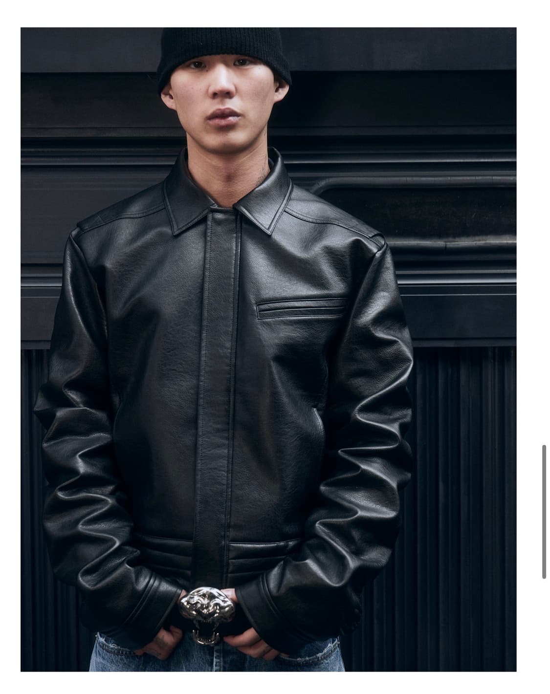 파프롬왓 FAR FAUX LEATHER PUCKERING JACKET 1 상품이미지3