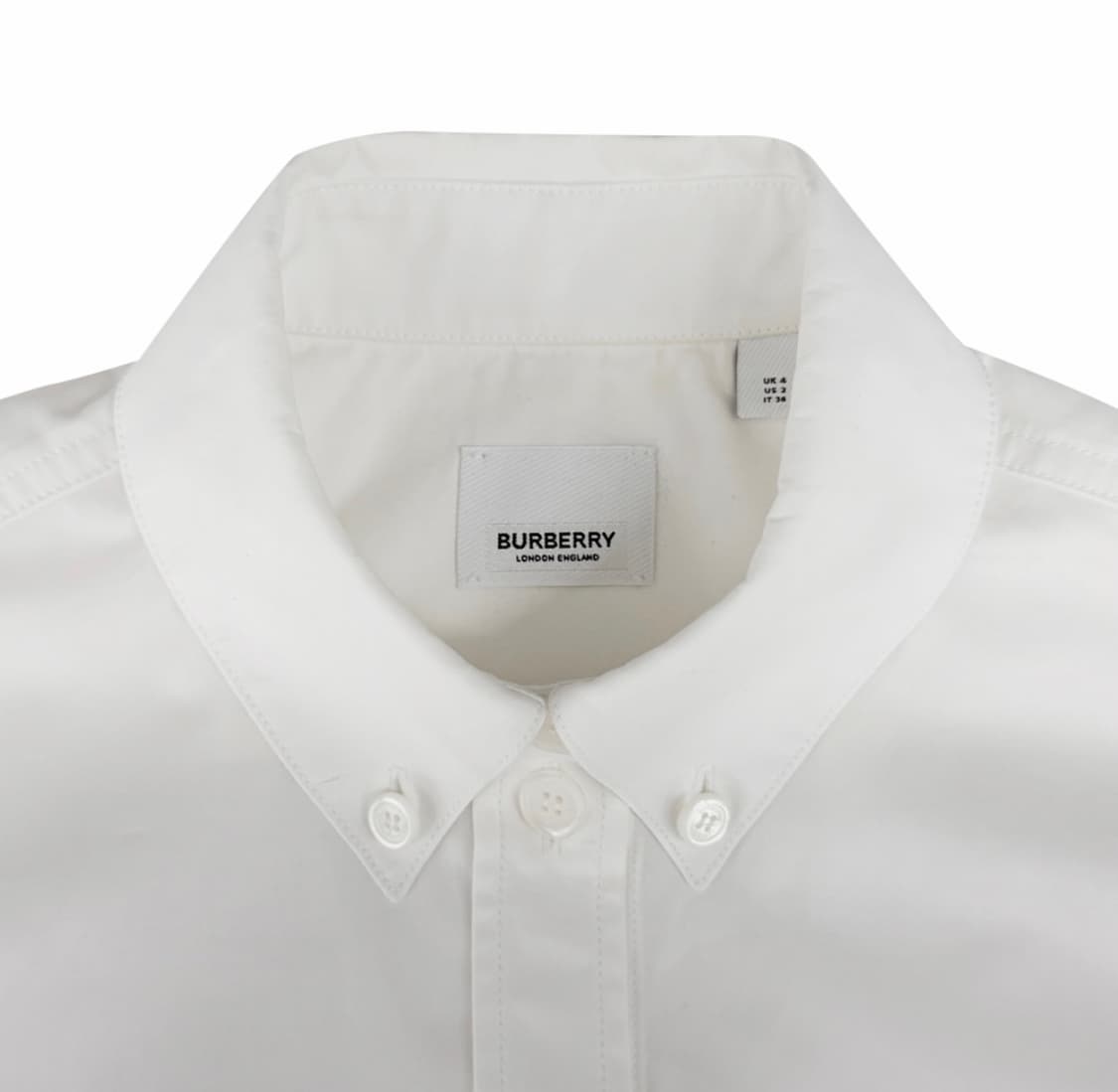 [36] 버버리 여성 자수 모노그램 로고 포플린 코튼 긴팔 셔츠 화이트 상품이미지5