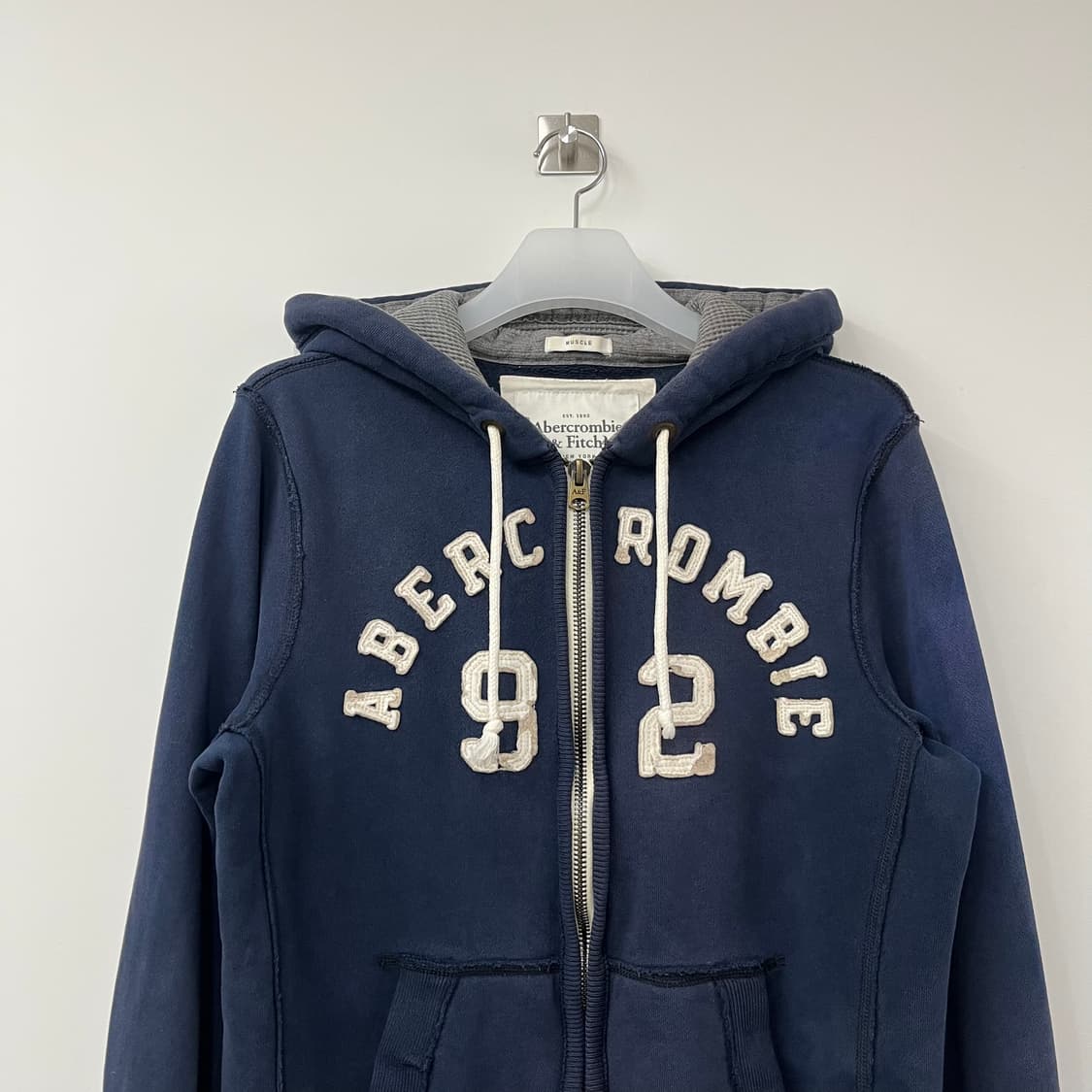 아베크롬비 자수로고 네이비 후드집업 상품이미지4