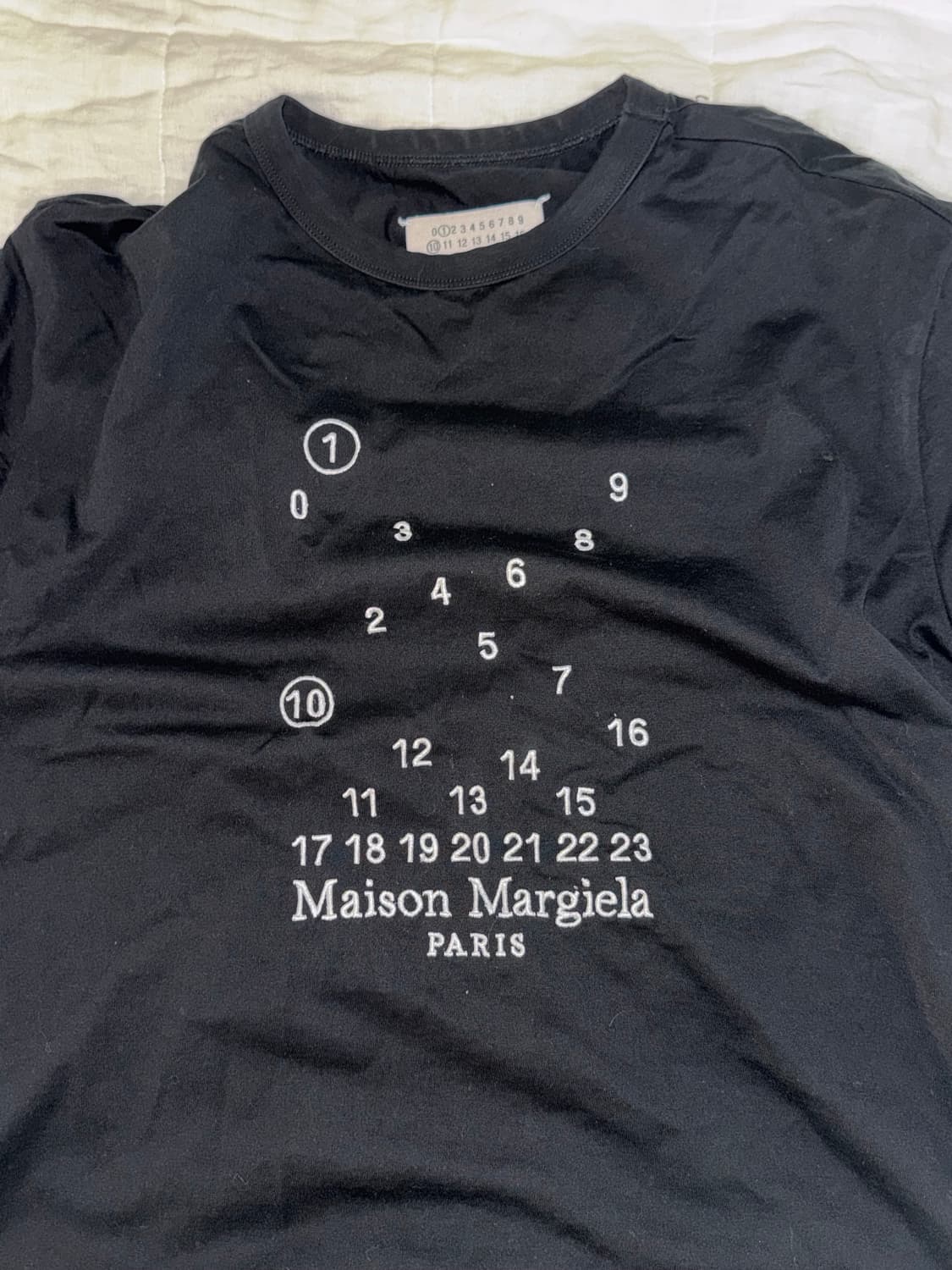 메종 마르지엘라 블랙 티셔츠 M 상품이미지2