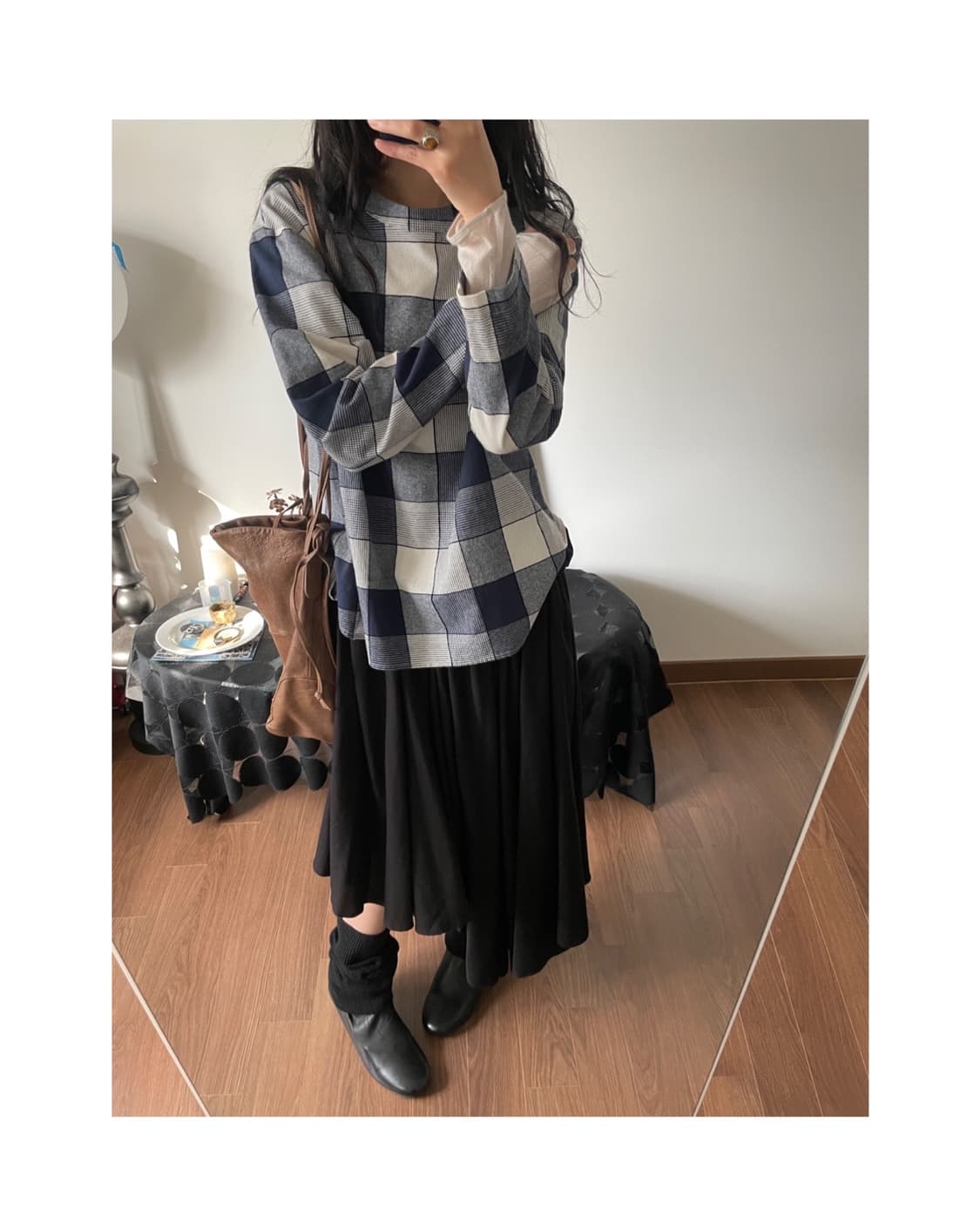 pullover check patterned blouse 상품이미지4