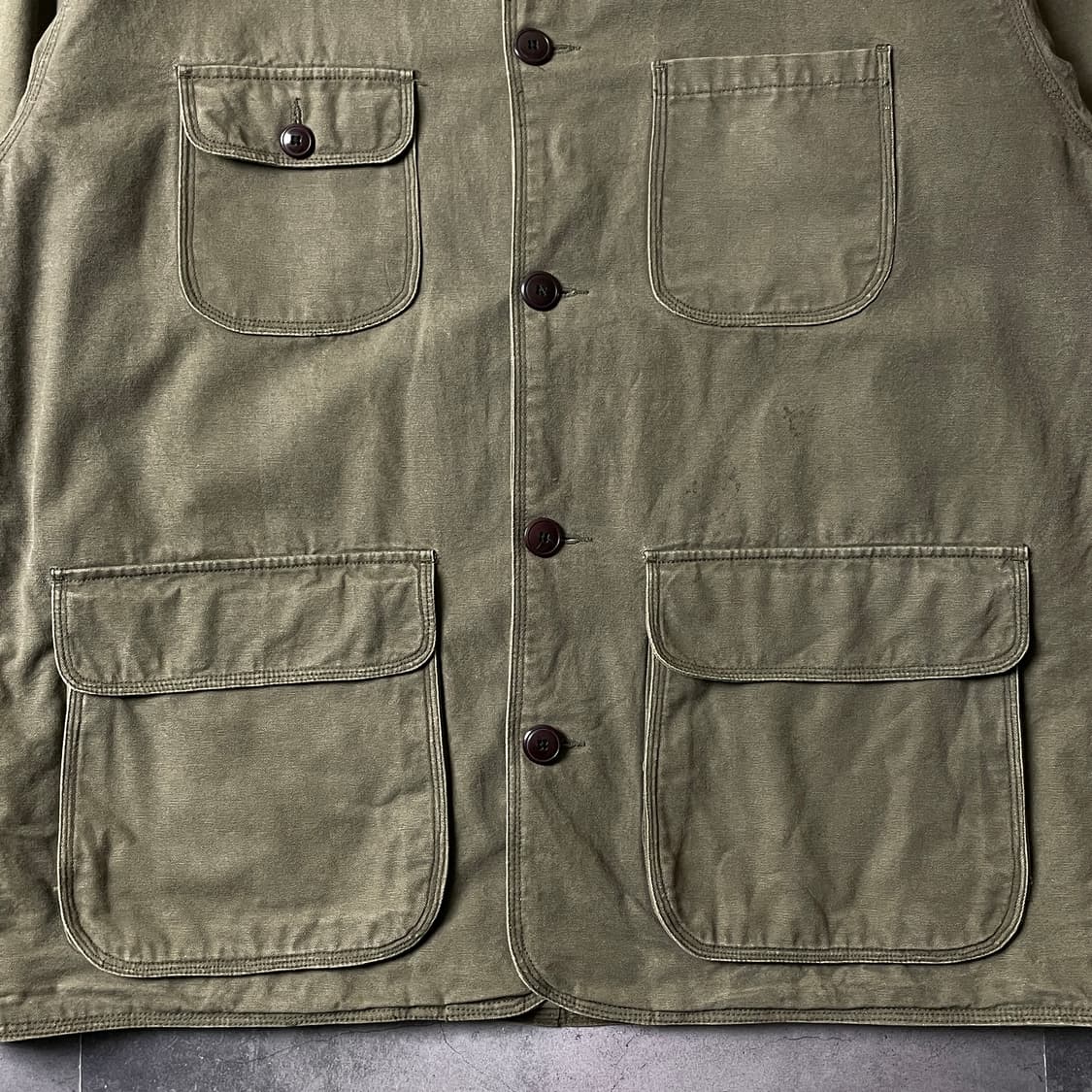 J.CREW 90s 제이크루 빈티지 카키 코튼 헌팅 자켓 A00690 상품이미지5