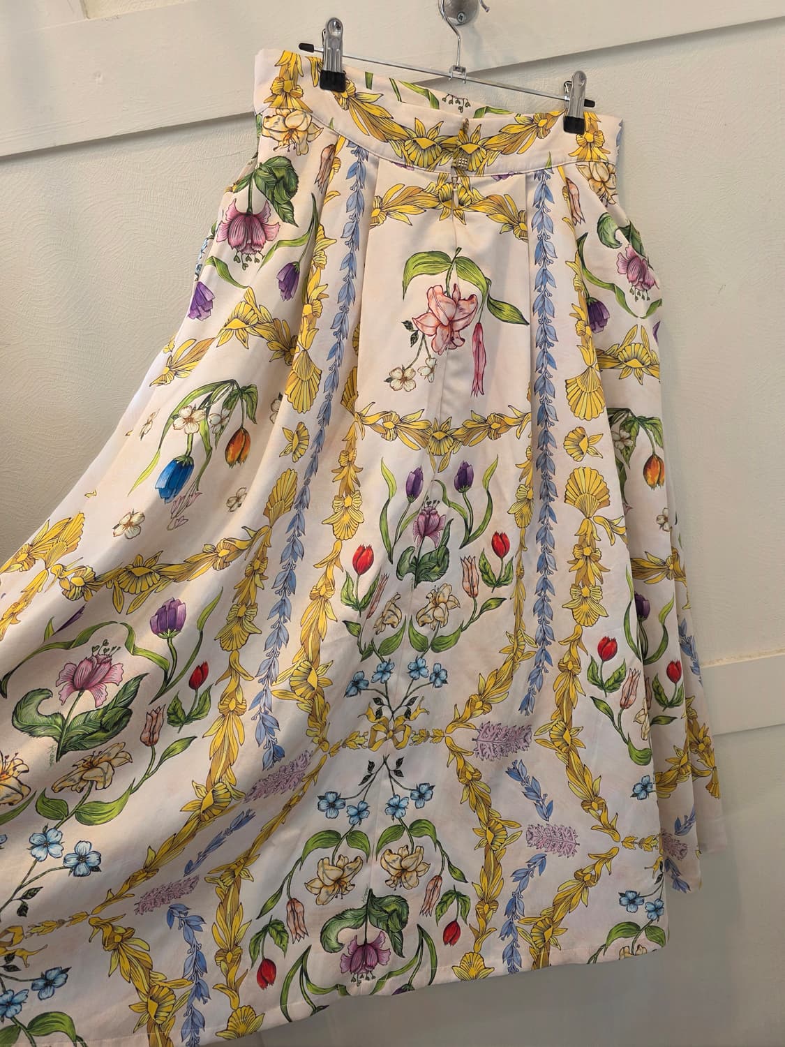 빈티지플라워 패턴 롱스커트 L 상품이미지6