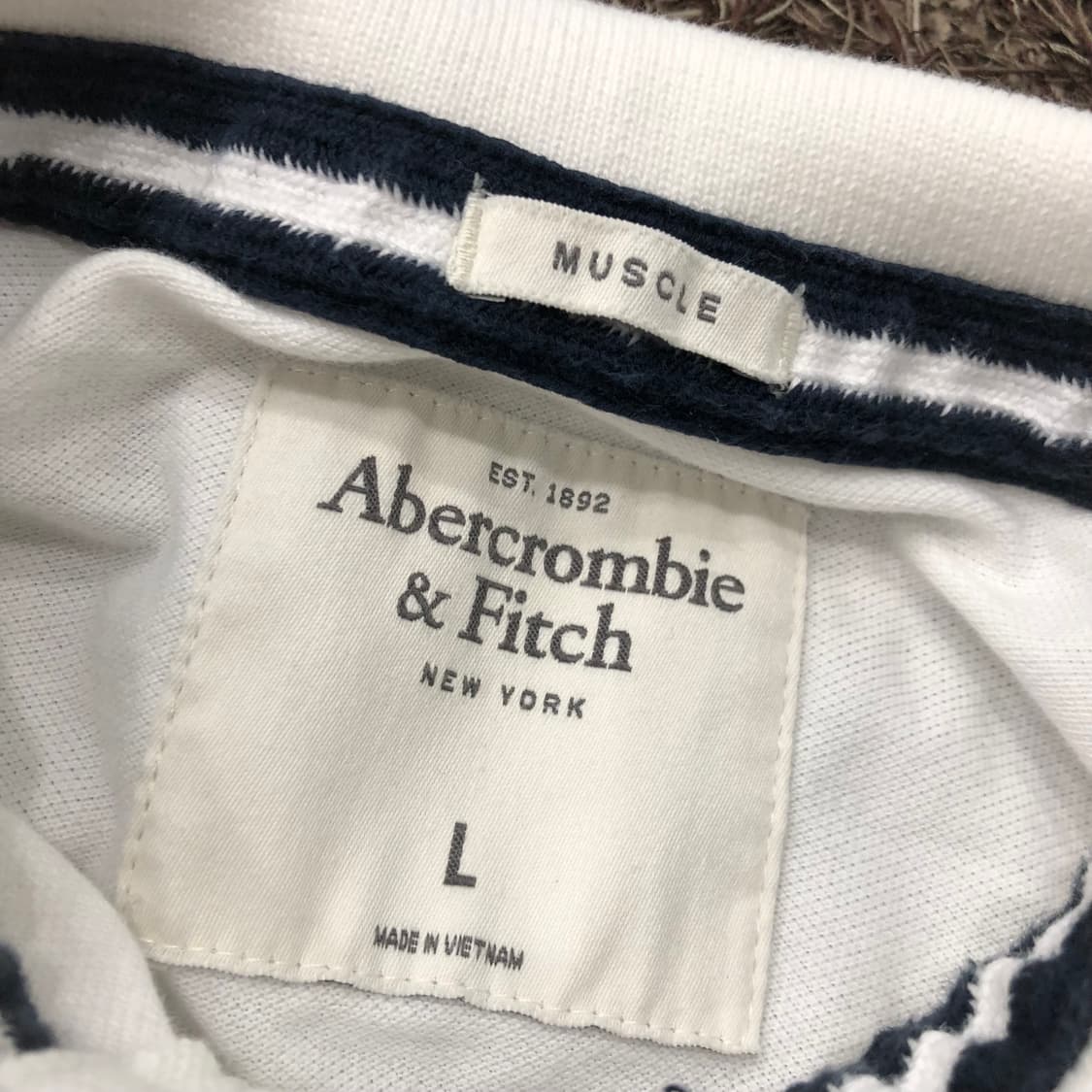 아베크롬비 화이트 카라 PK 반팔 티셔츠 상품이미지3