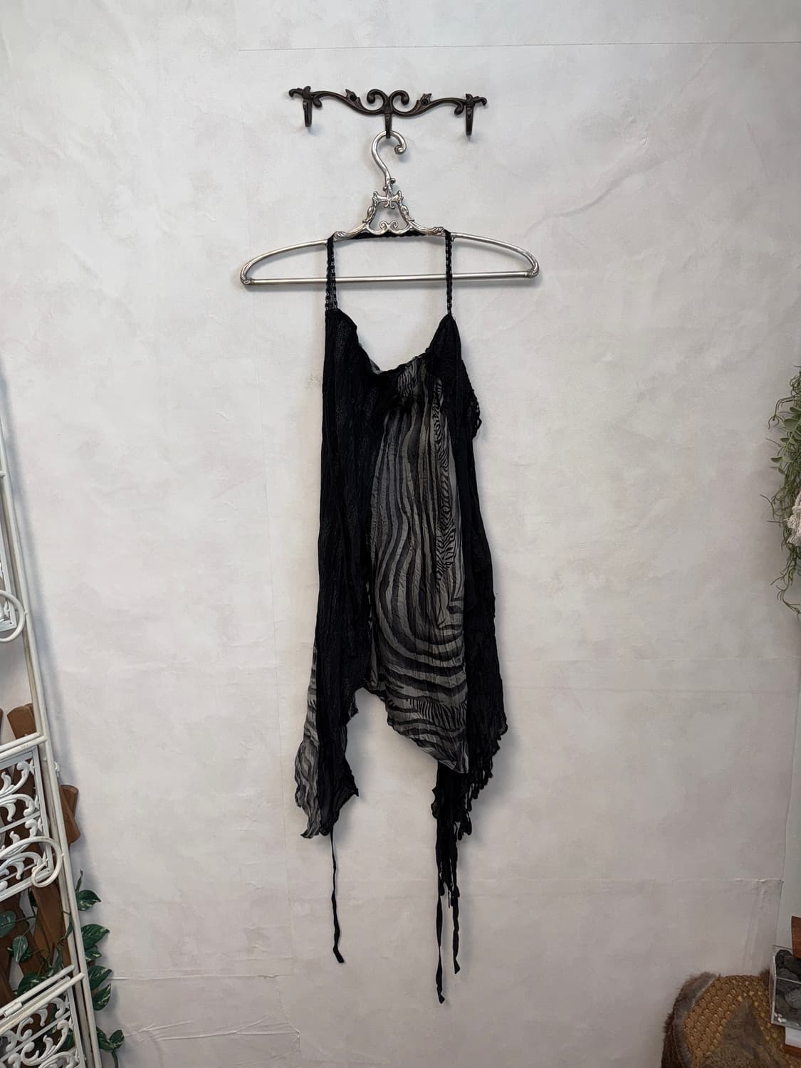 Black zebra m lace layered strap ops 상품이미지3