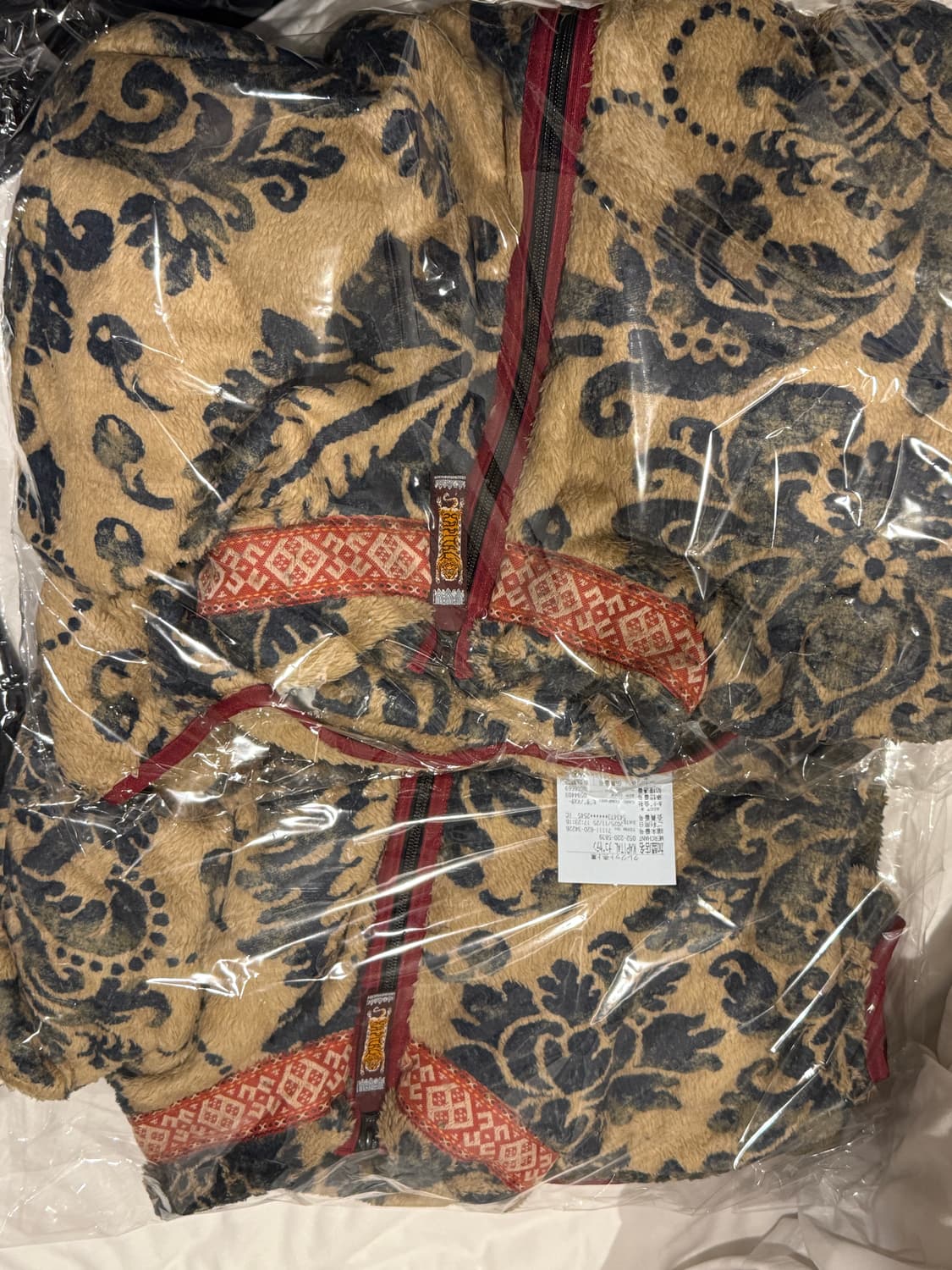 (3,5)캐피탈 다마스크 패턴 플리스 집 블루존 베이지 캐피탈 후리스 상품이미지1