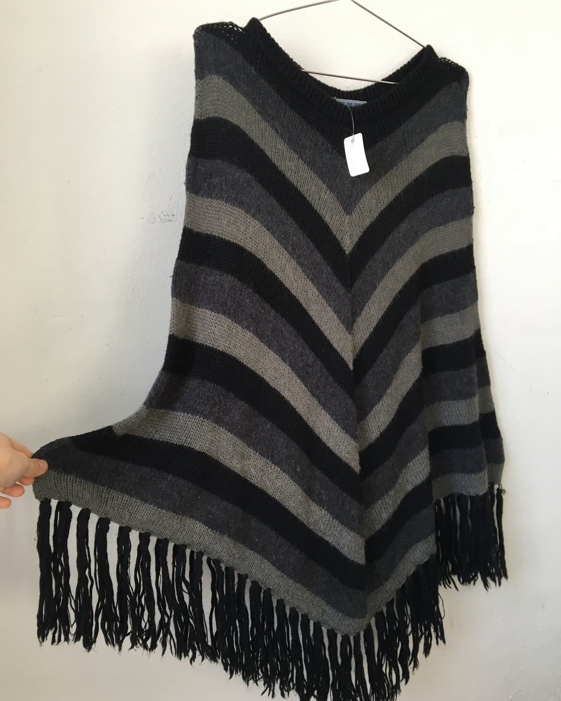 Fringe point pattern cape 상품이미지4