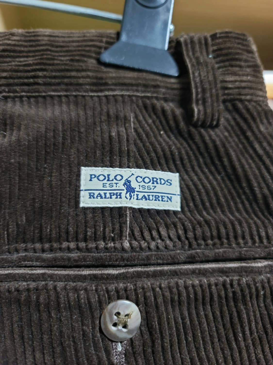 90년대 빈티지 폴로 앤드류 팬츠 코듀로이 다크브라운 상품이미지4