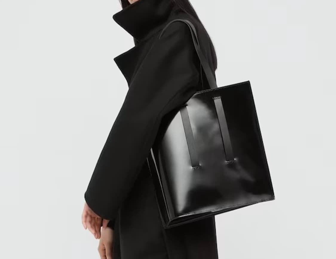 [유니클로/질샌더]  남녀공용 미니멀 가죽 토트백 / os 상품이미지1