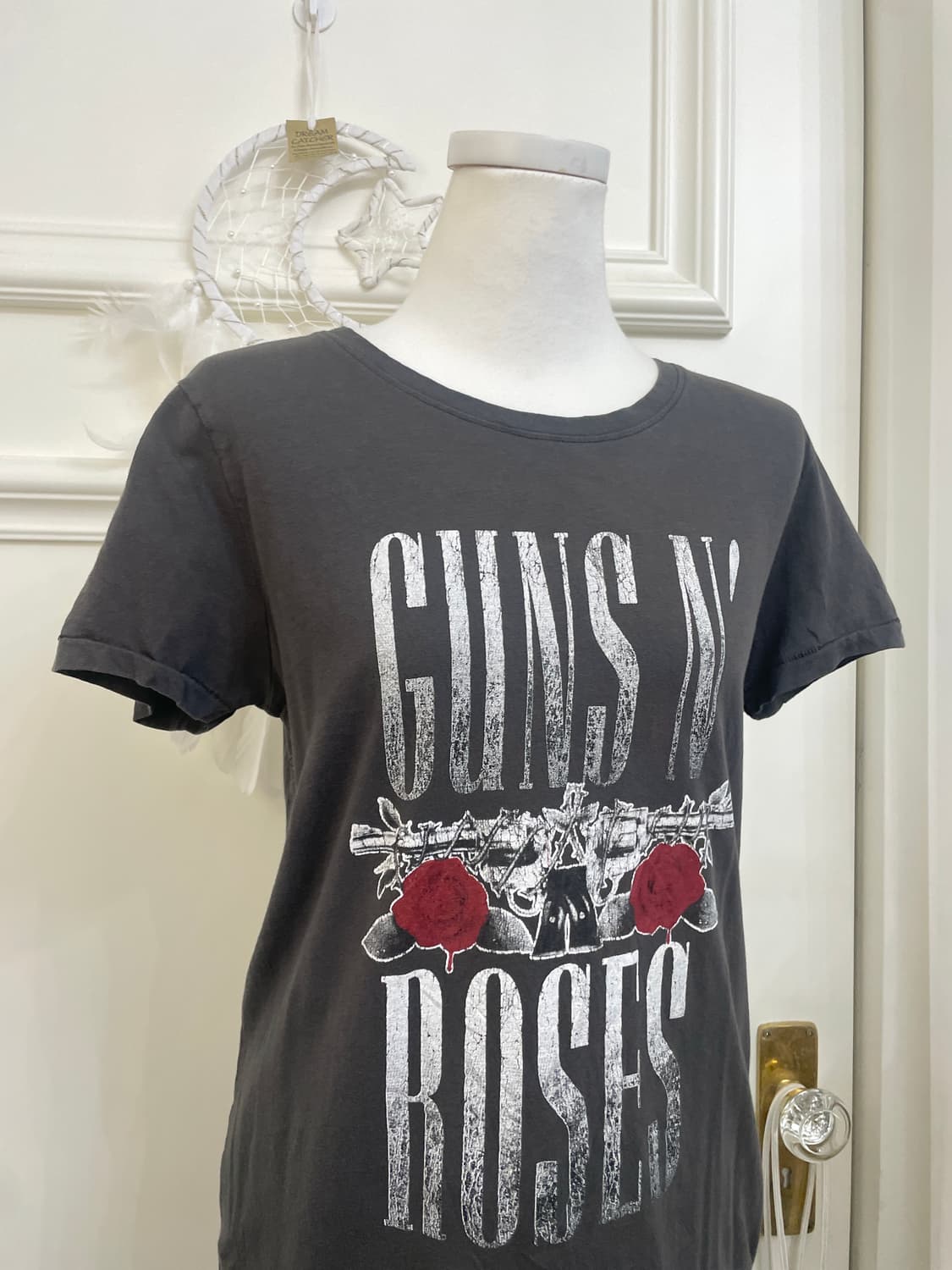 charcoal rose print half sleeve top 상품이미지5