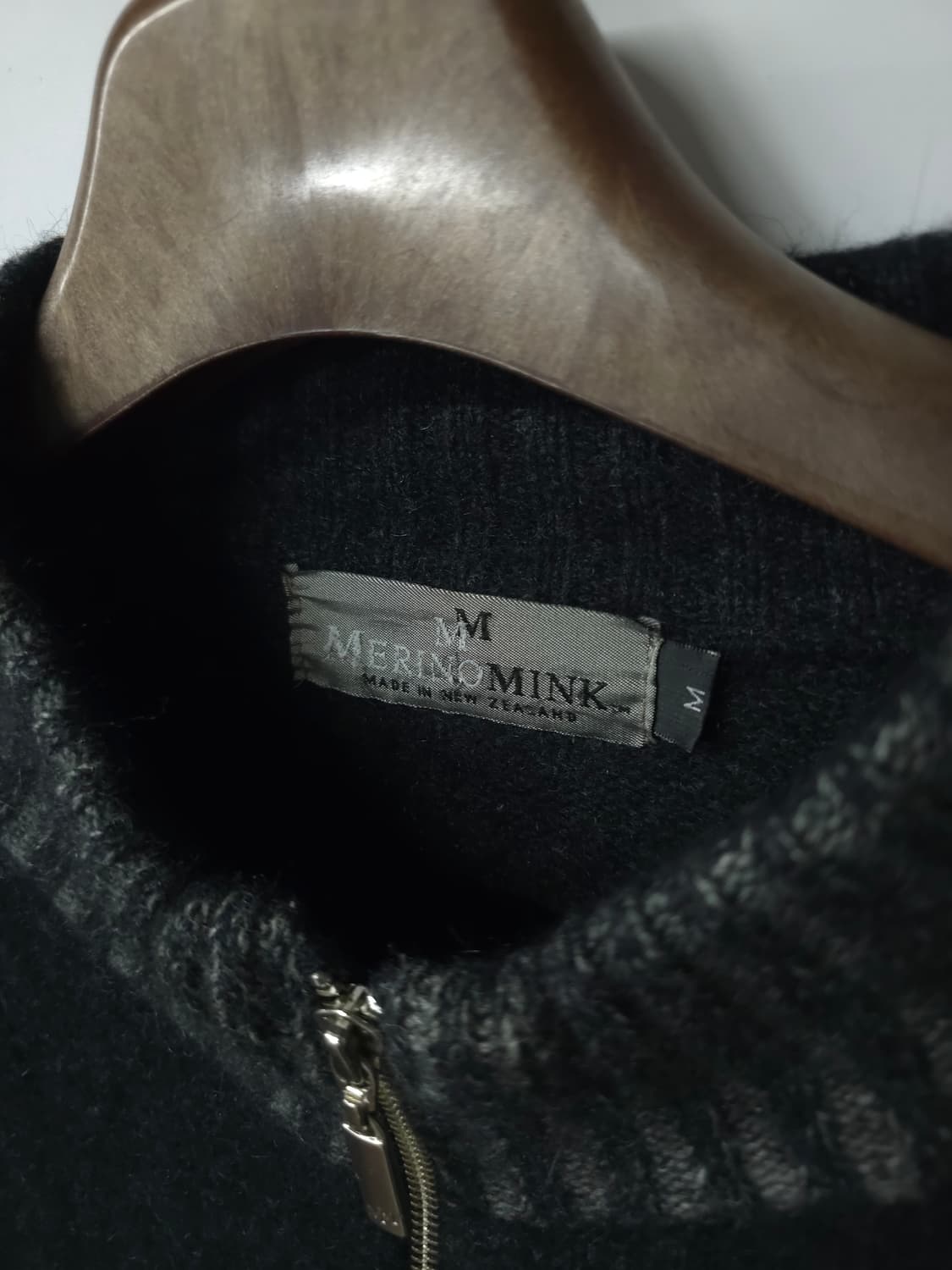 메리노밍크 배색 니트집업(남성100) 상품이미지4