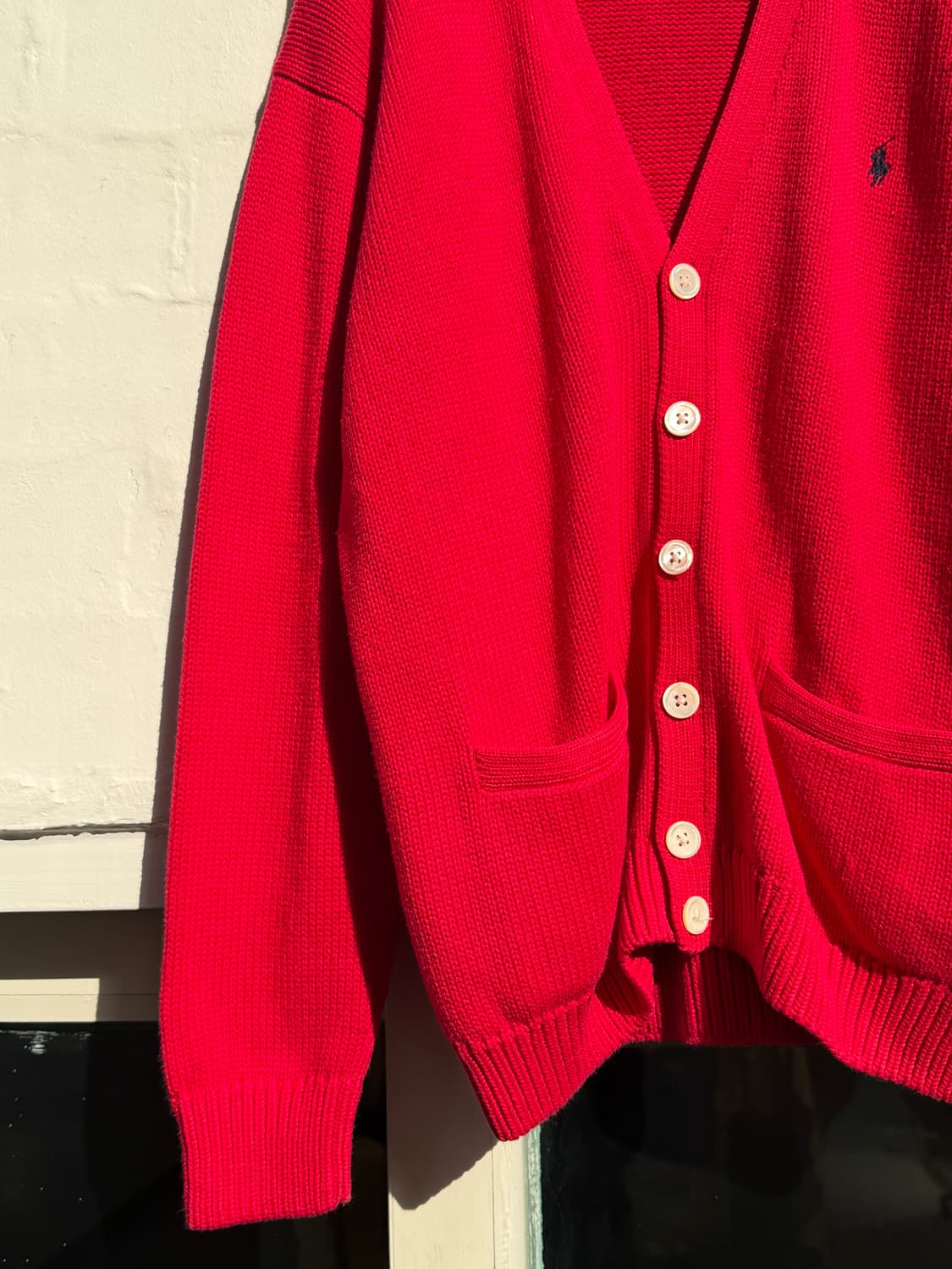 Ralph Lauren 랄프로렌 폴로 레드 코튼 가디건 M 상품이미지4